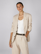 Hutton Blazer: Linen, Oatmeal