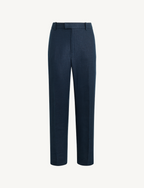 Regent Cigarette Trouser: Linen, Navy Blue