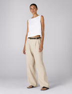 Jackie Top: Linen, White