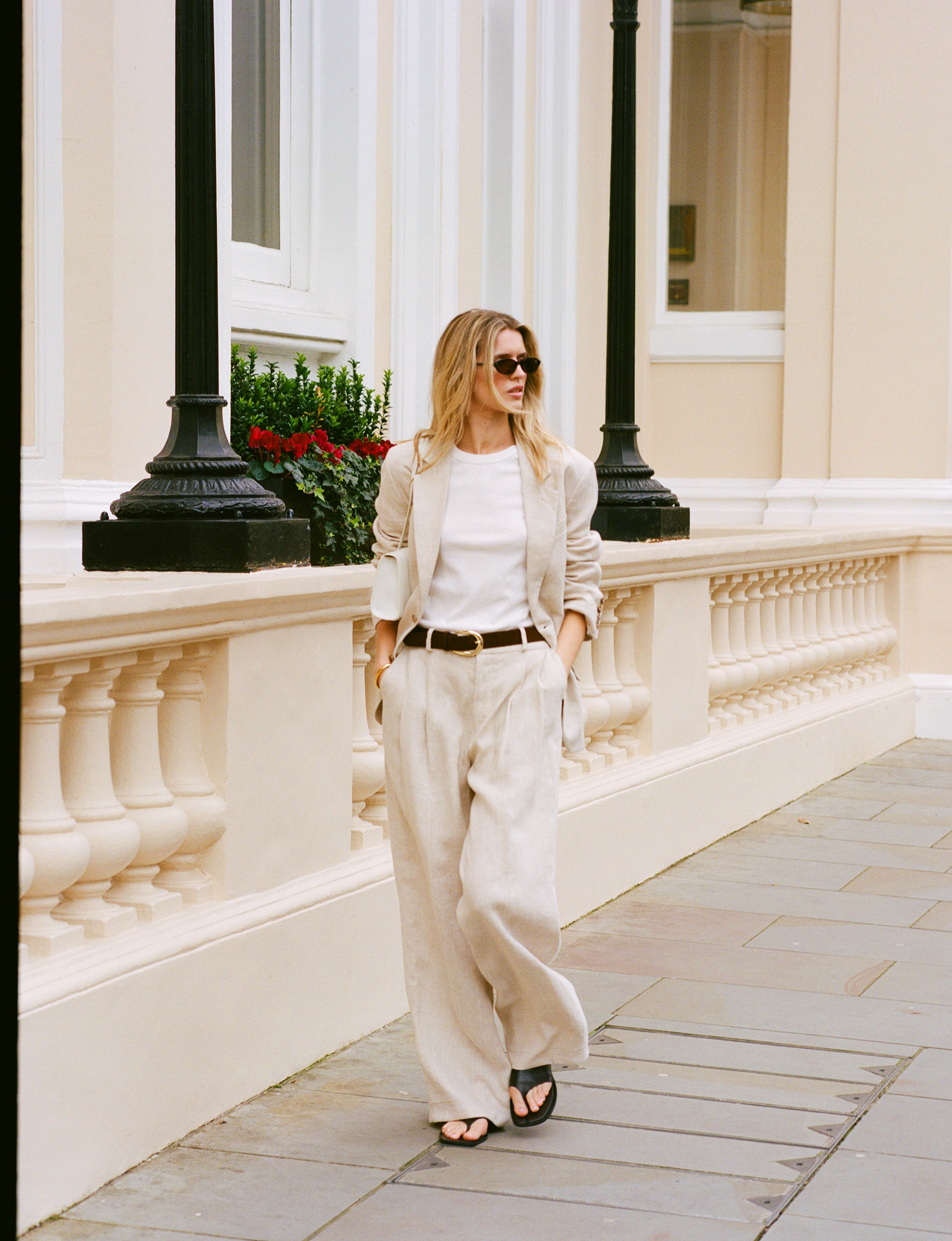 Rampling Trouser: Linen, Oatmeal Main image