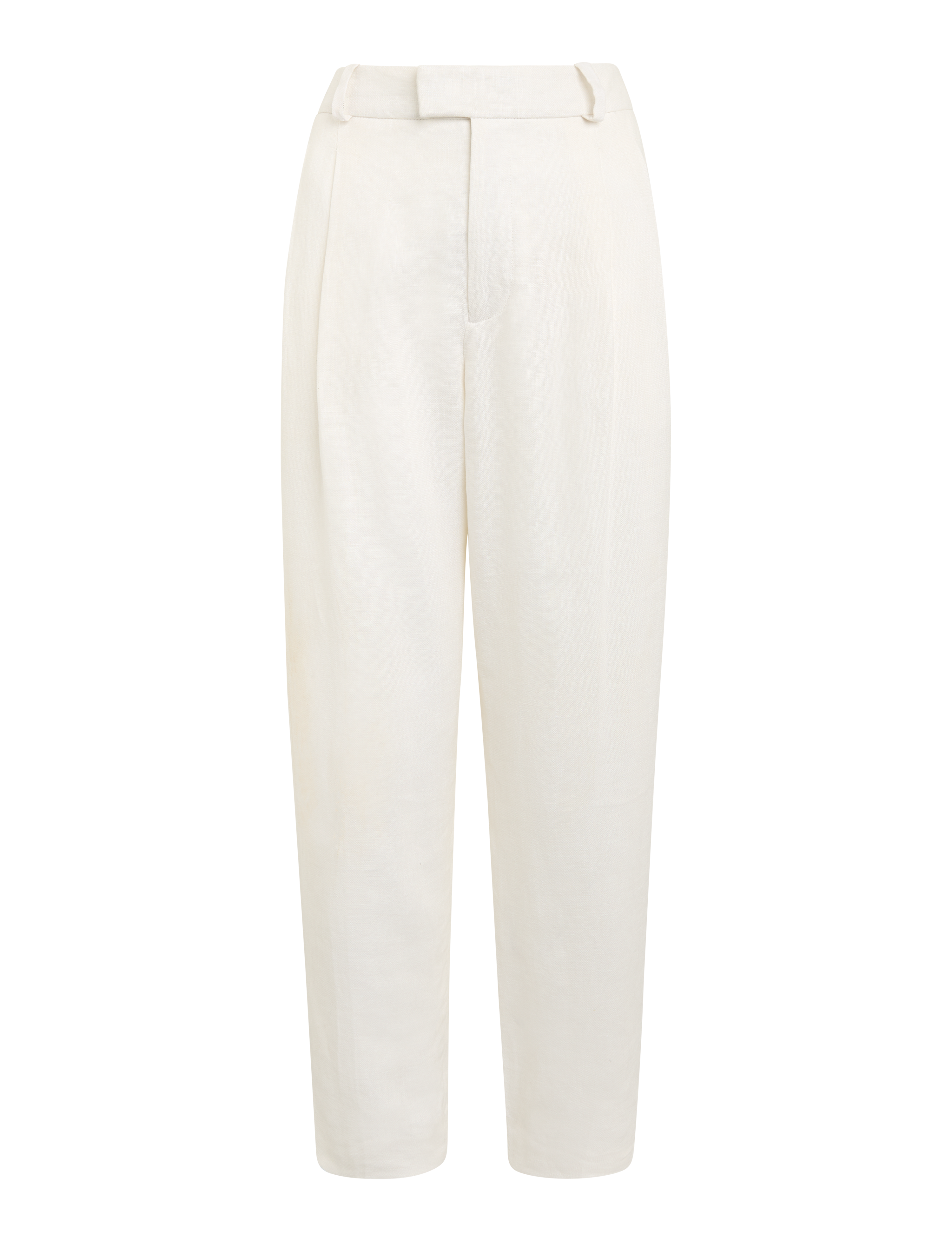 Christy Tapered Trouser: Linen, Ivory