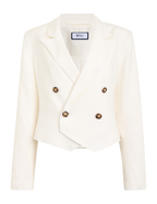 The Suit: Linen Ivory Cropped Blazer & Short