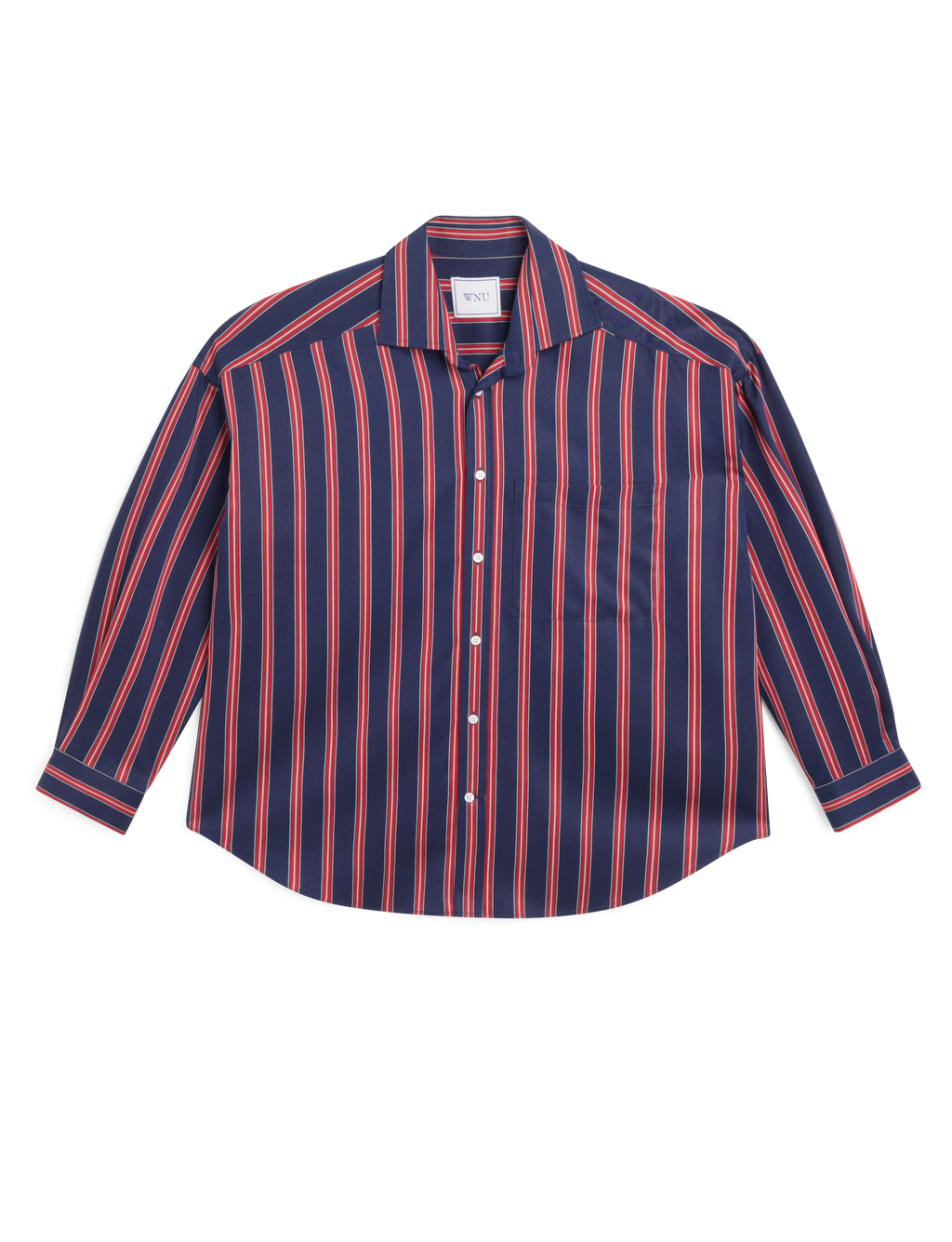 The Weekend: TENCEL™ Lyocell, Navy Blue and Red Stripe