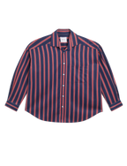The Weekend: TENCEL™ Lyocell, Navy Blue and Red Stripe