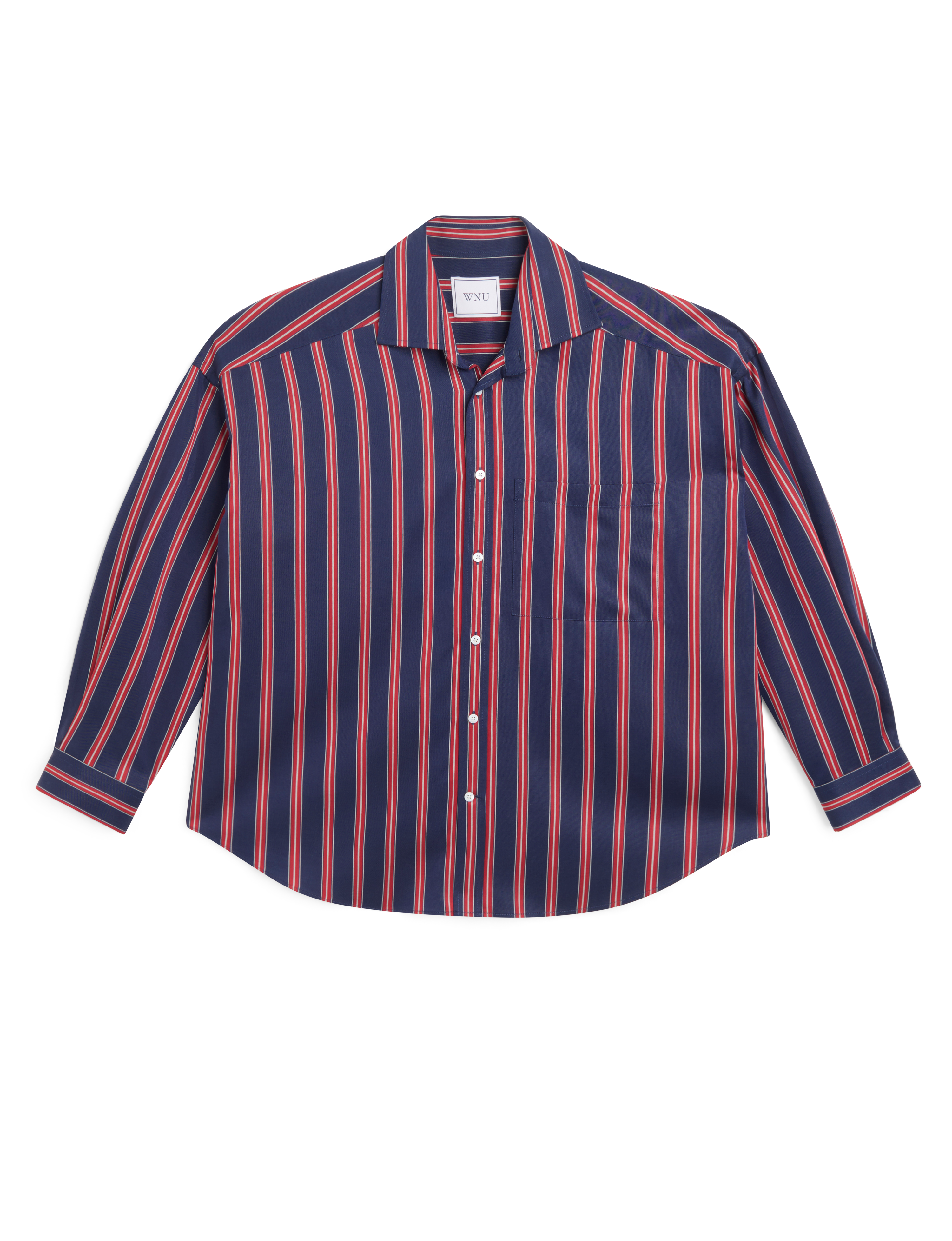 The Weekend: TENCEL™ Lyocell, Navy Blue and Red Stripe