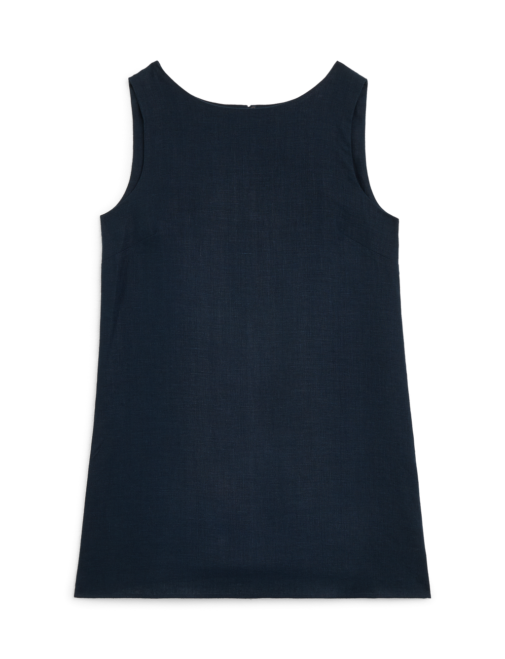 Jackie Dress: Linen, Navy Blue