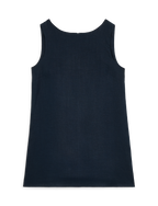 Jackie Dress: Linen, Navy Blue