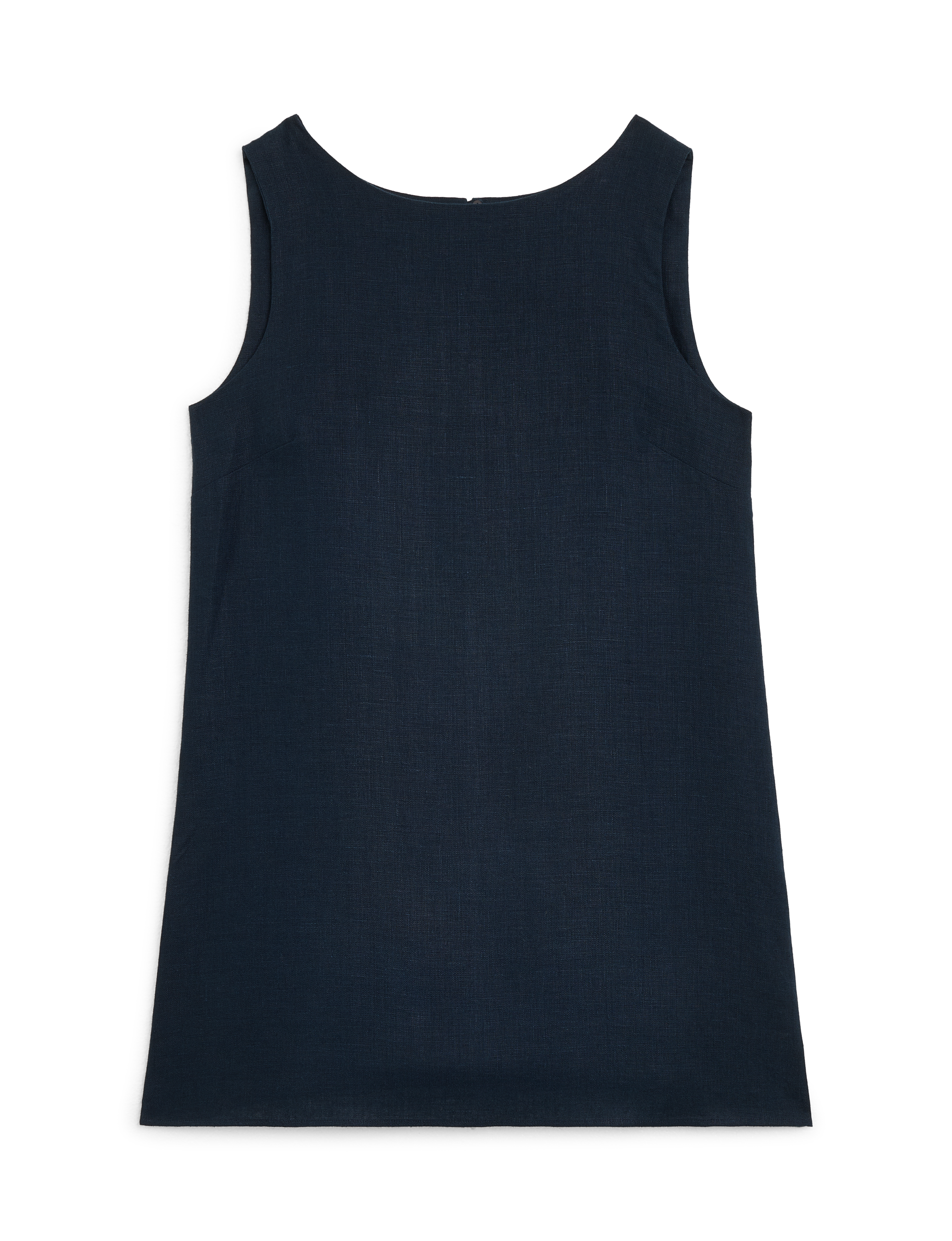Jackie Dress: Linen, Navy Blue