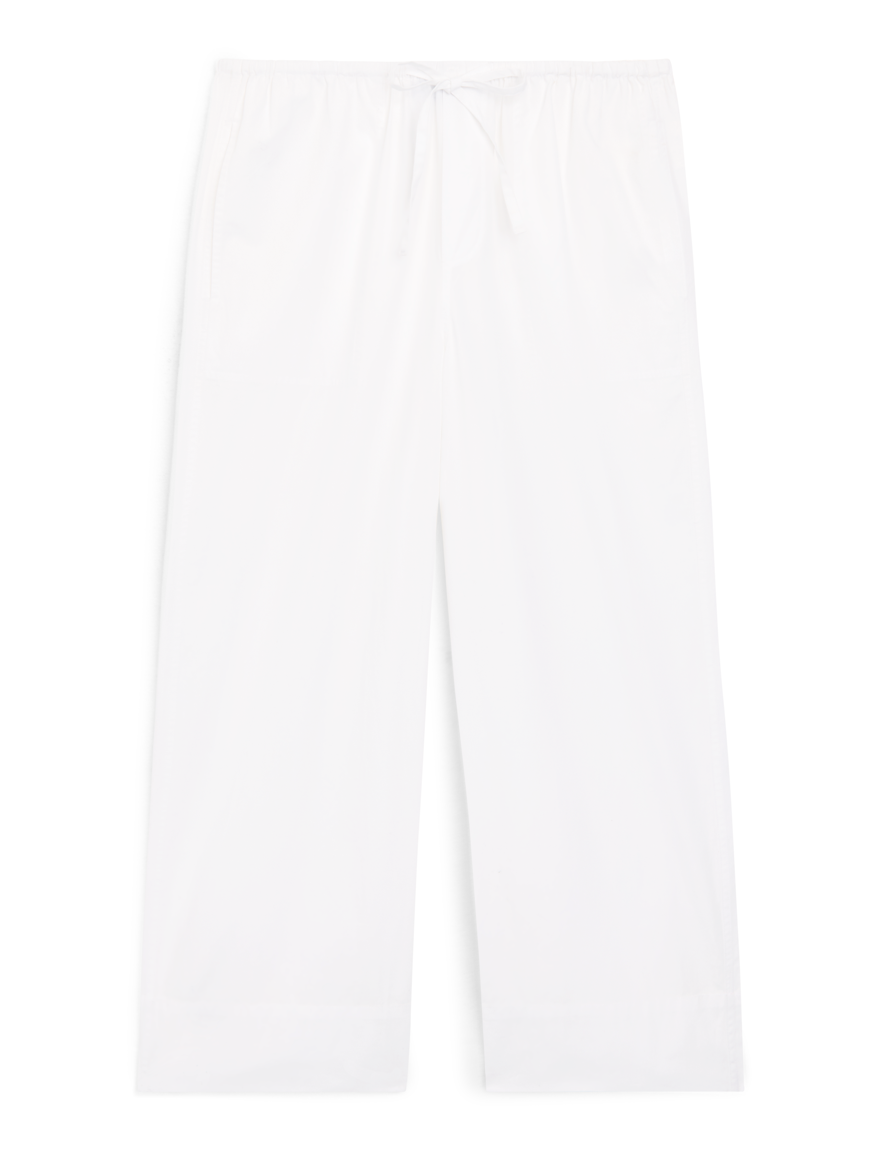 Sifnos Trousers: Fine Poplin, White x Lucy Williams