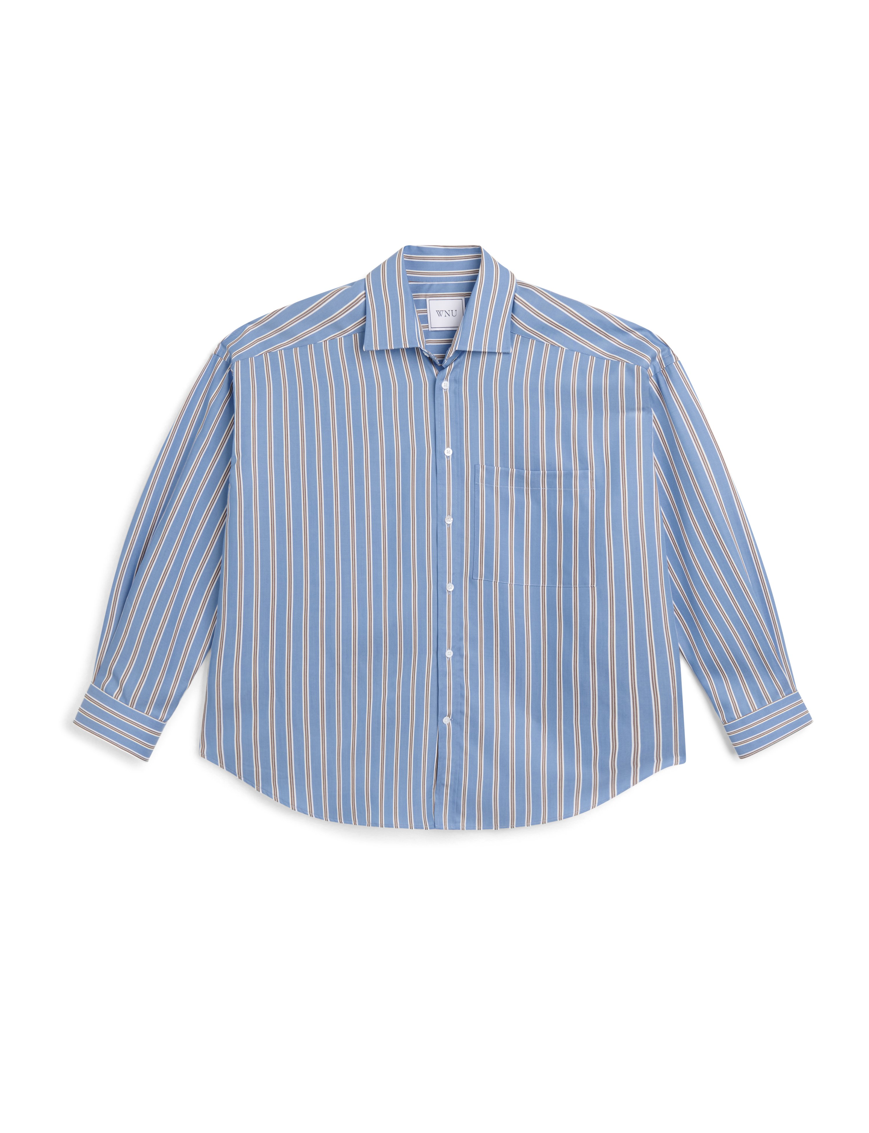 The Weekend: TENCEL™ Lyocell, Cornflower and Mocha Stripe