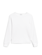 Bessette Top: Waffle Jersey, Off-White
