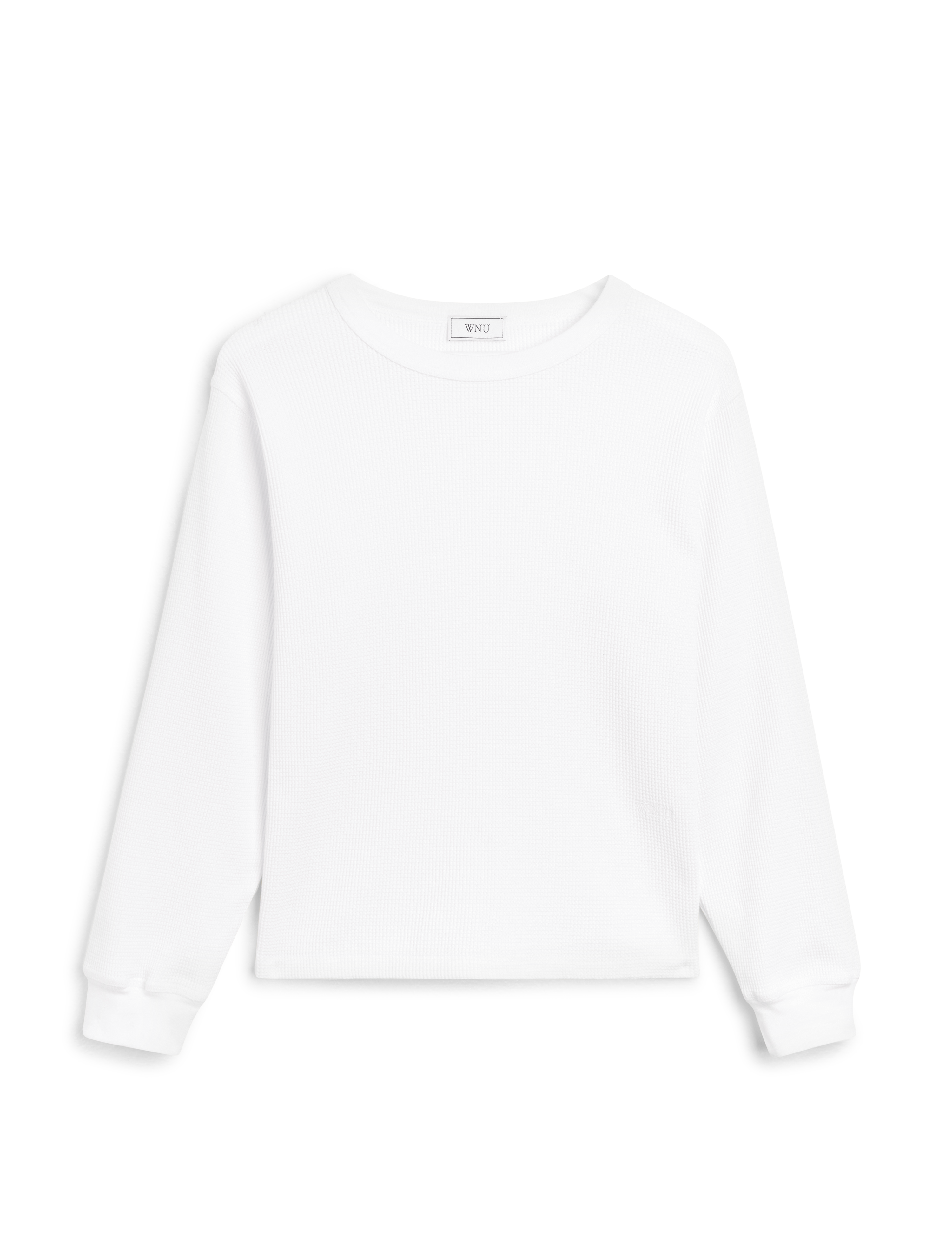 Bessette Top: Waffle Jersey, Off-White