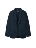 Hutton Blazer: Linen, Navy Blue