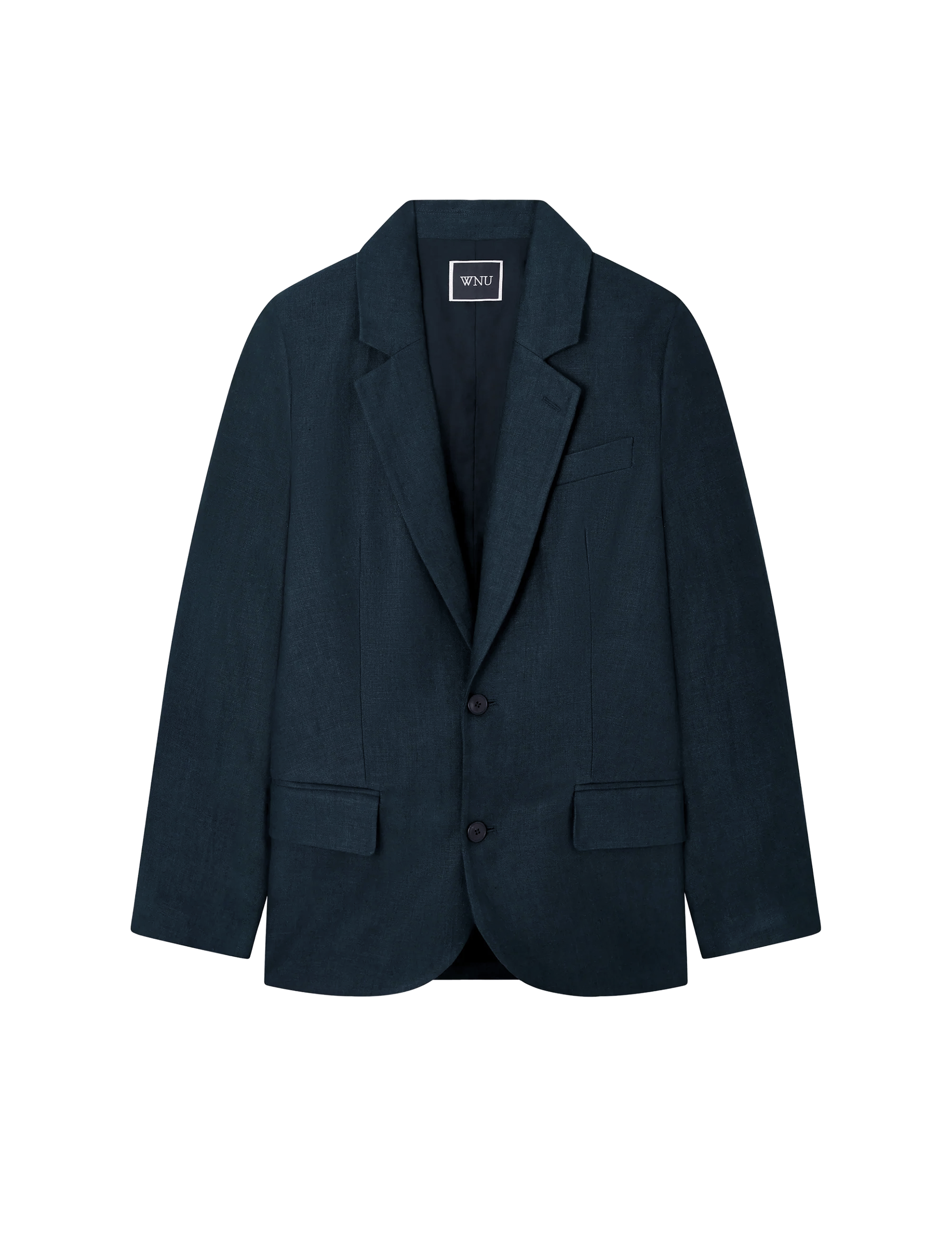 Hutton Blazer: Linen, Navy Blue