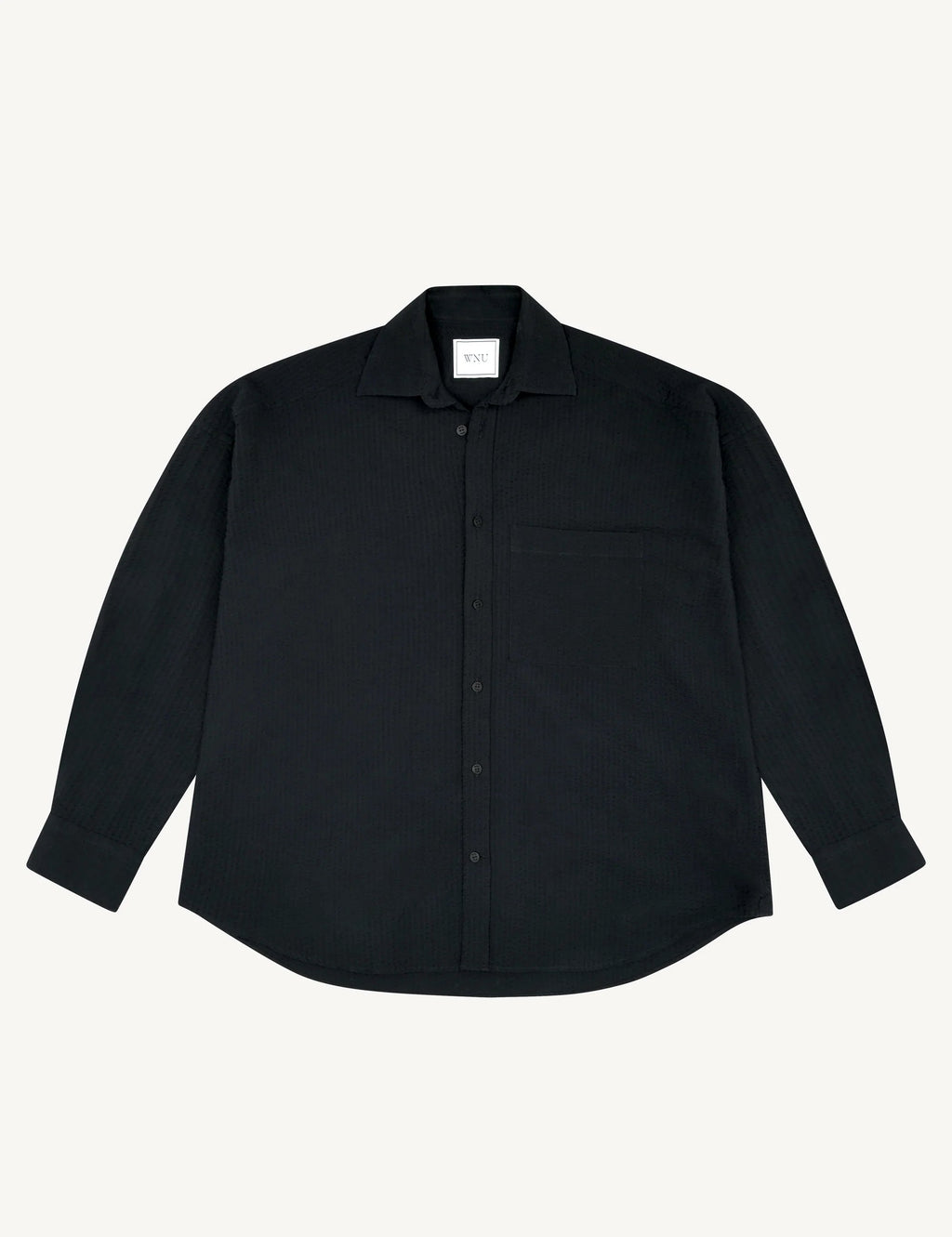 The Set: Seersucker Navy Blue Shirt & Boxer Shorts