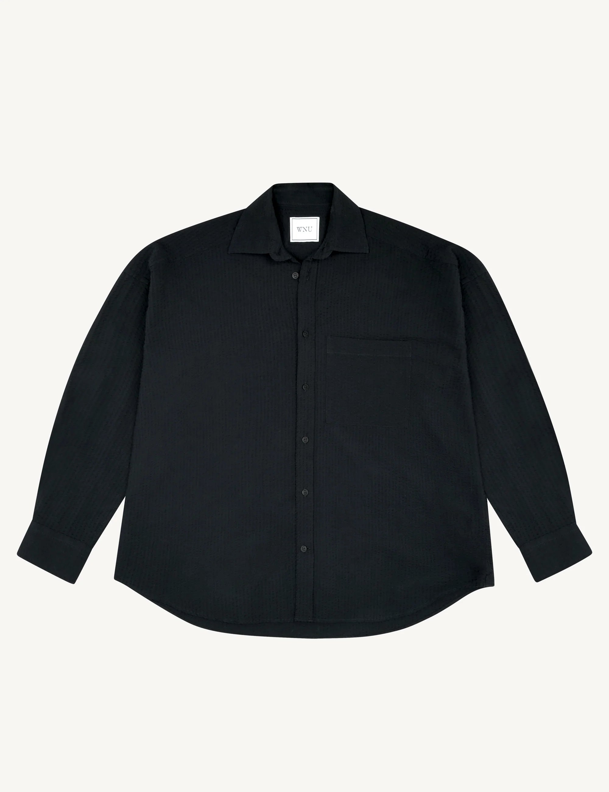 The Set: Seersucker Navy Blue Shirt & Boxer Shorts