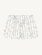 Penn Tailored Short: Linen, Plum Print