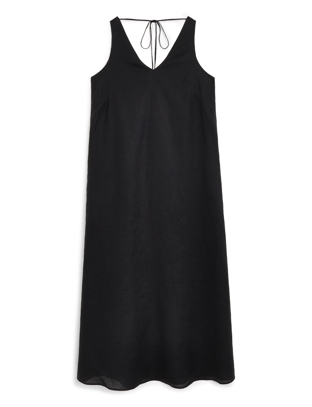 Blenheim Dress: Linen, Black