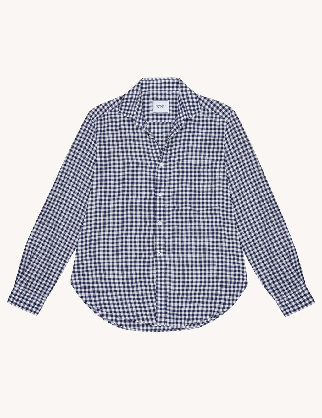 The Set: Linen Navy Blue Gingham Shirt & Boxer
