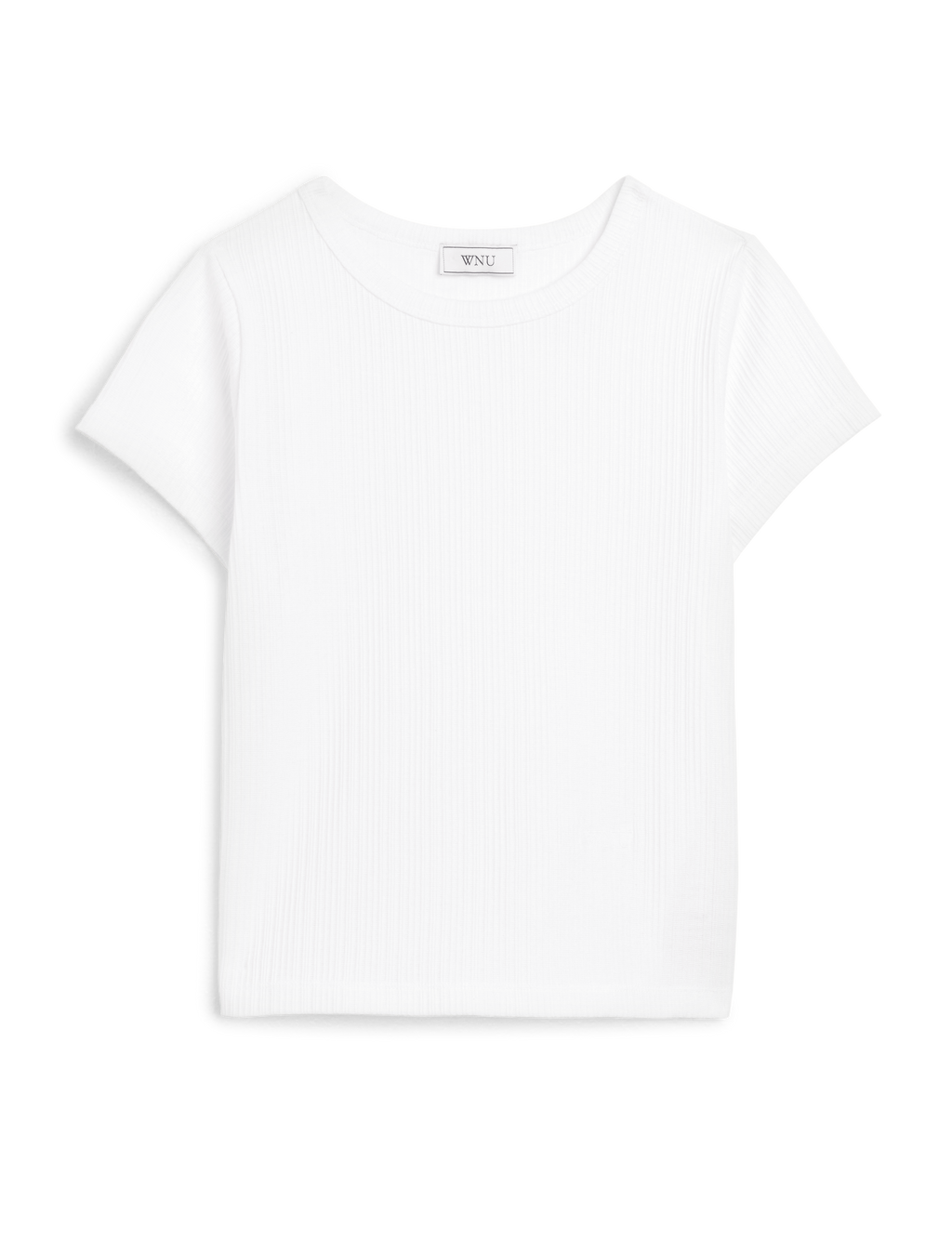 Camden Fitted T-Shirt: Cotton Textured Rib, Off-White