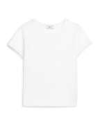 Camden Fitted T-Shirt: Cotton Textured Rib, Off-White