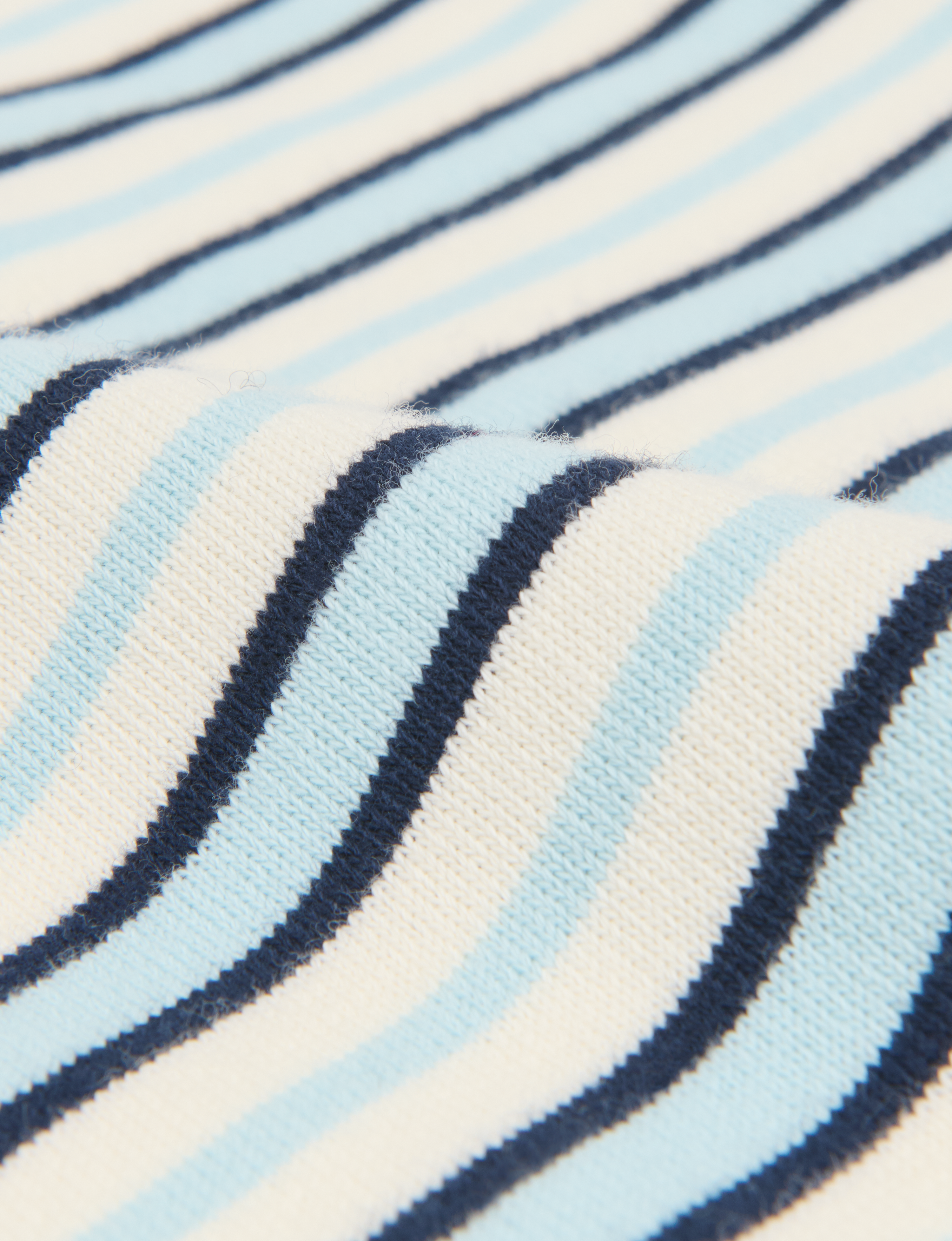 Katergo Top: Cotton Jersey, Icy Blue and Ecru Stripe x Lucy Williams