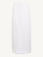 Clara Skirt: Linen, White