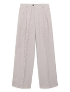 The Set: Hemp Chocolate Shirt & Seersucker Rampling Mocha Stripe Trousers
