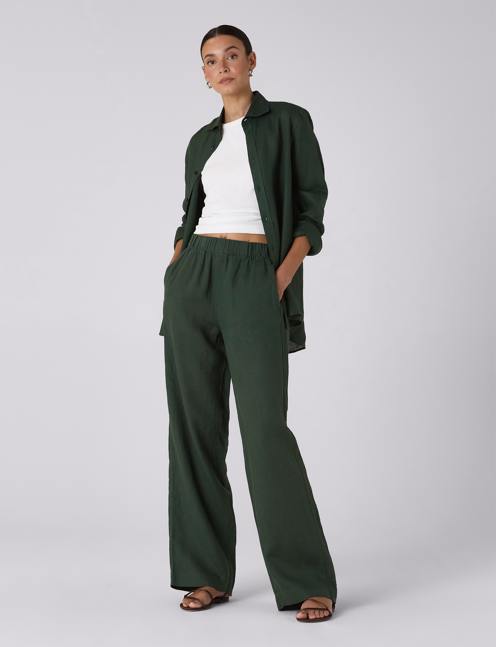 The Palazzo: Linen, Hunter Green