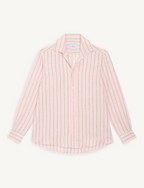 The Boyfriend: Linen, Pink and Green Stripe