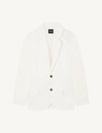 Hutton Blazer: Linen, Ivory