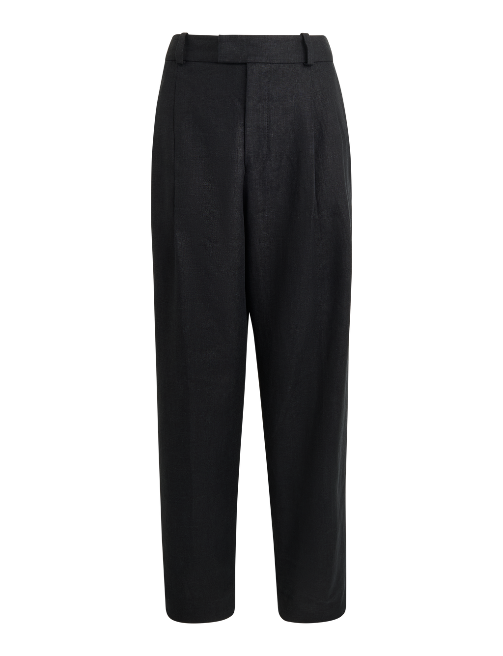 Christy Tapered Trouser: Linen, Black
