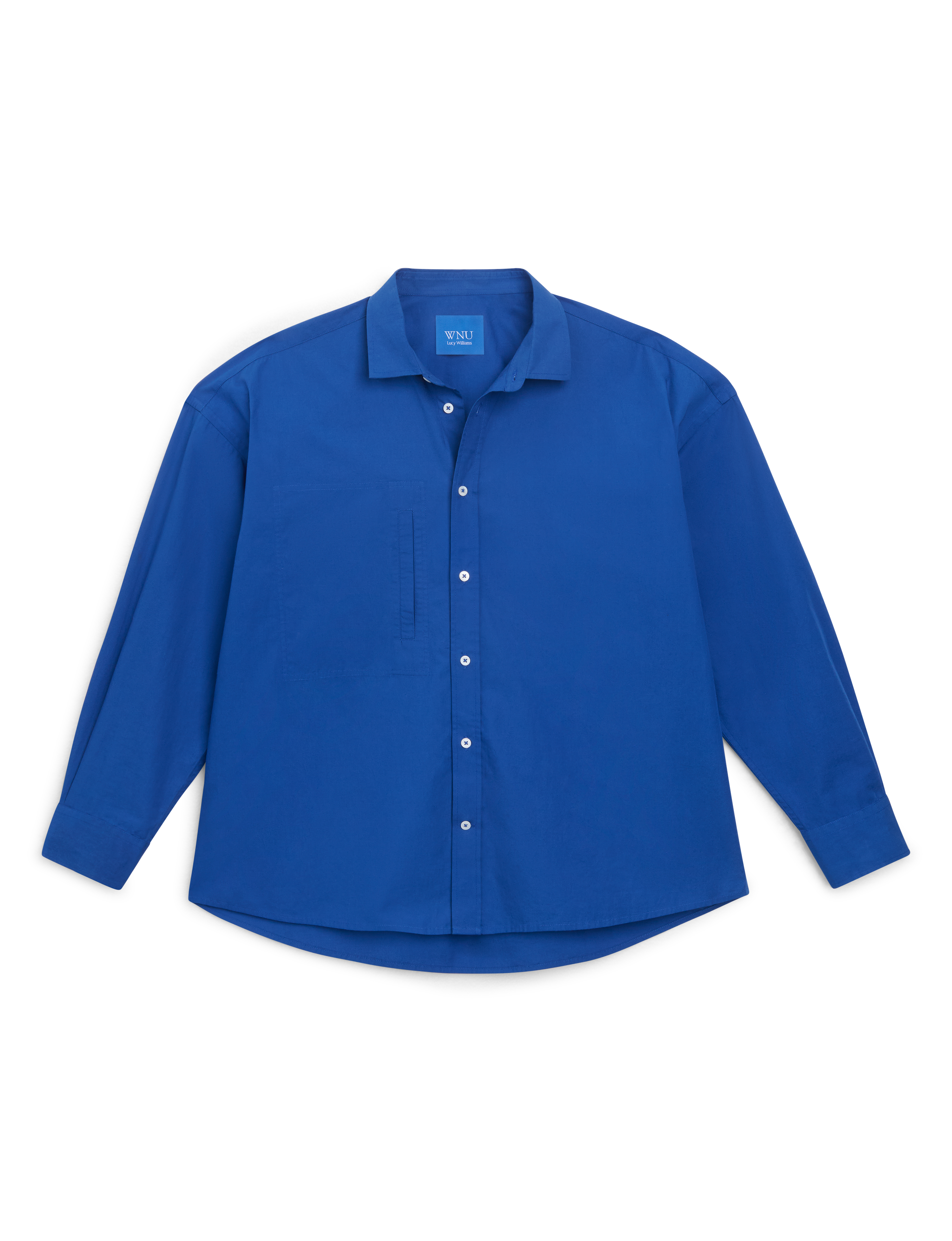 Sóller Shirt: Fine Poplin, Cobalt Blue x Lucy Williams