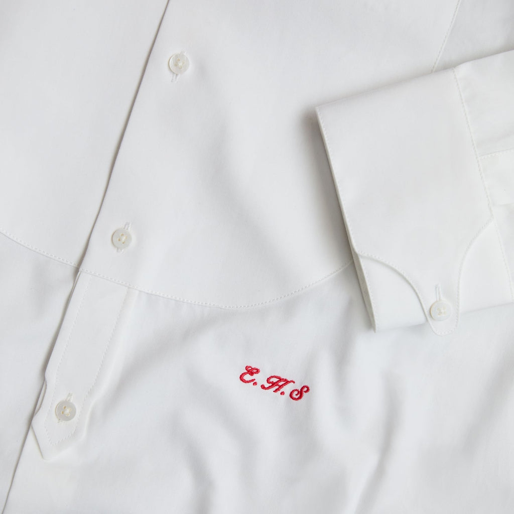 The Dress Shirt Curved Bib: Poplin, White