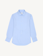 The Dress Shirt Curved Bib: Poplin, Sky Blue