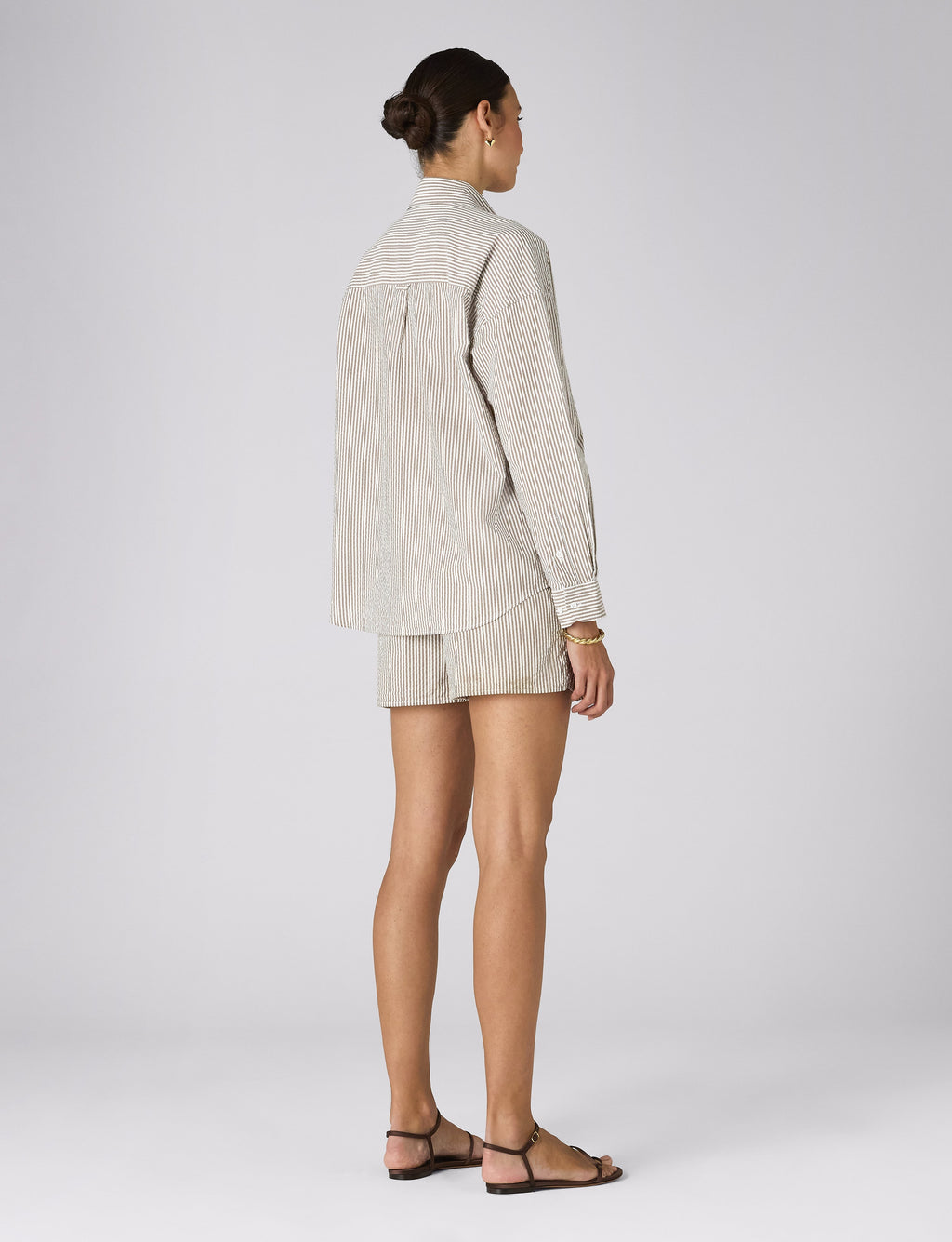 The Weekend: Seersucker, Mocha Stripe