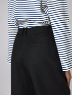 Christy Tapered Trouser: Linen, Black