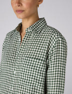 The Classic: Linen, Green Gingham