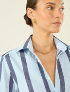 The Boyfriend: Weave, Blue and Navy Stripe