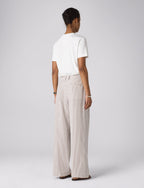 Rampling Trouser: Seersucker, Mocha Stripe