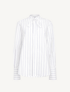 The Boyfriend Bow Tie: Fine Poplin, Blue and White Stripe