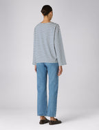 Harbour Breton: Cotton Jersey, Ecru and Blue Stripe