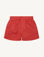 The Set: Linen Cardinal Red Shirt & Boxer