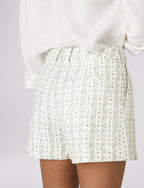 Penn Tailored Short: Linen, Plum Print