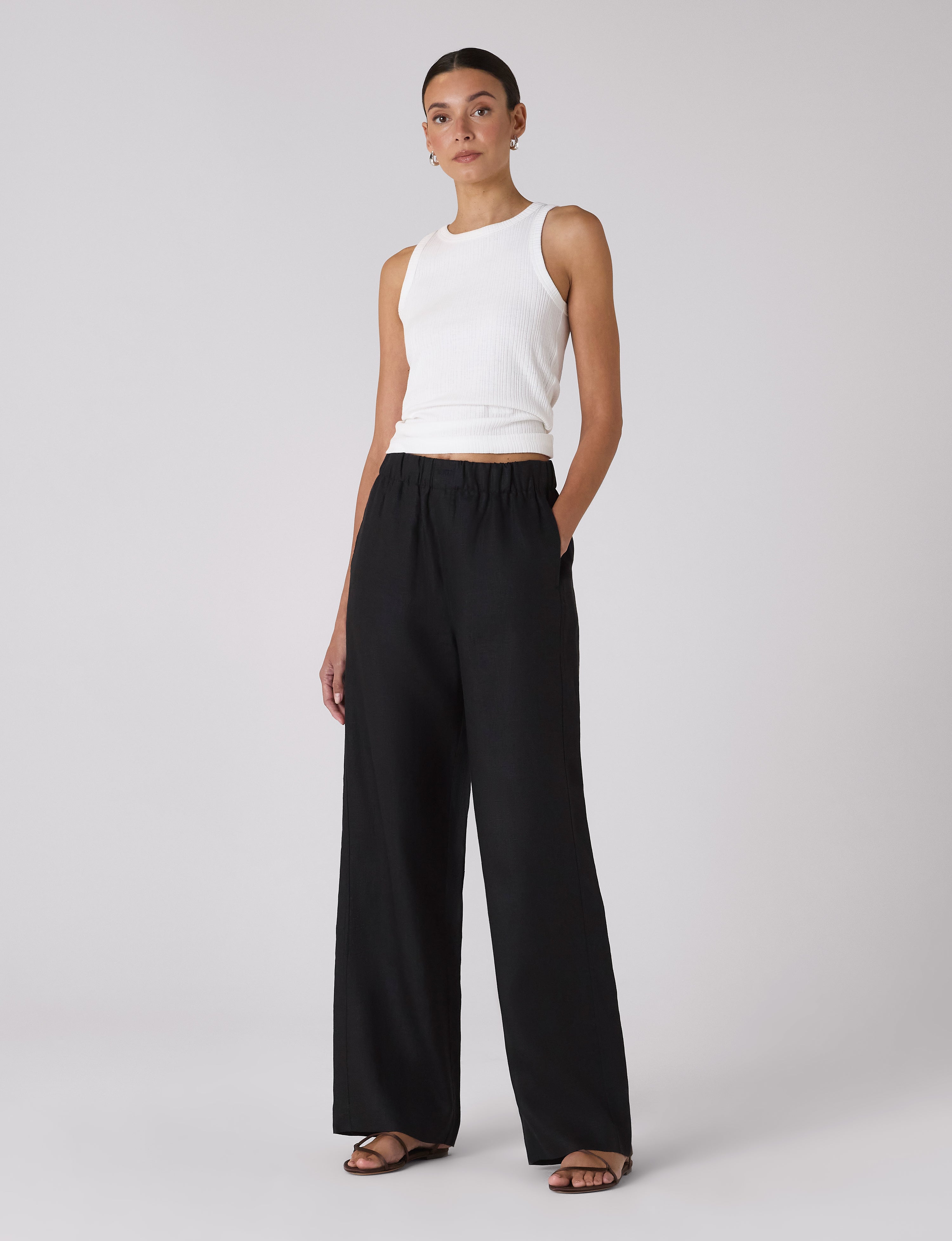 Carnaby Tank: Cotton Textured Rib, Off-White