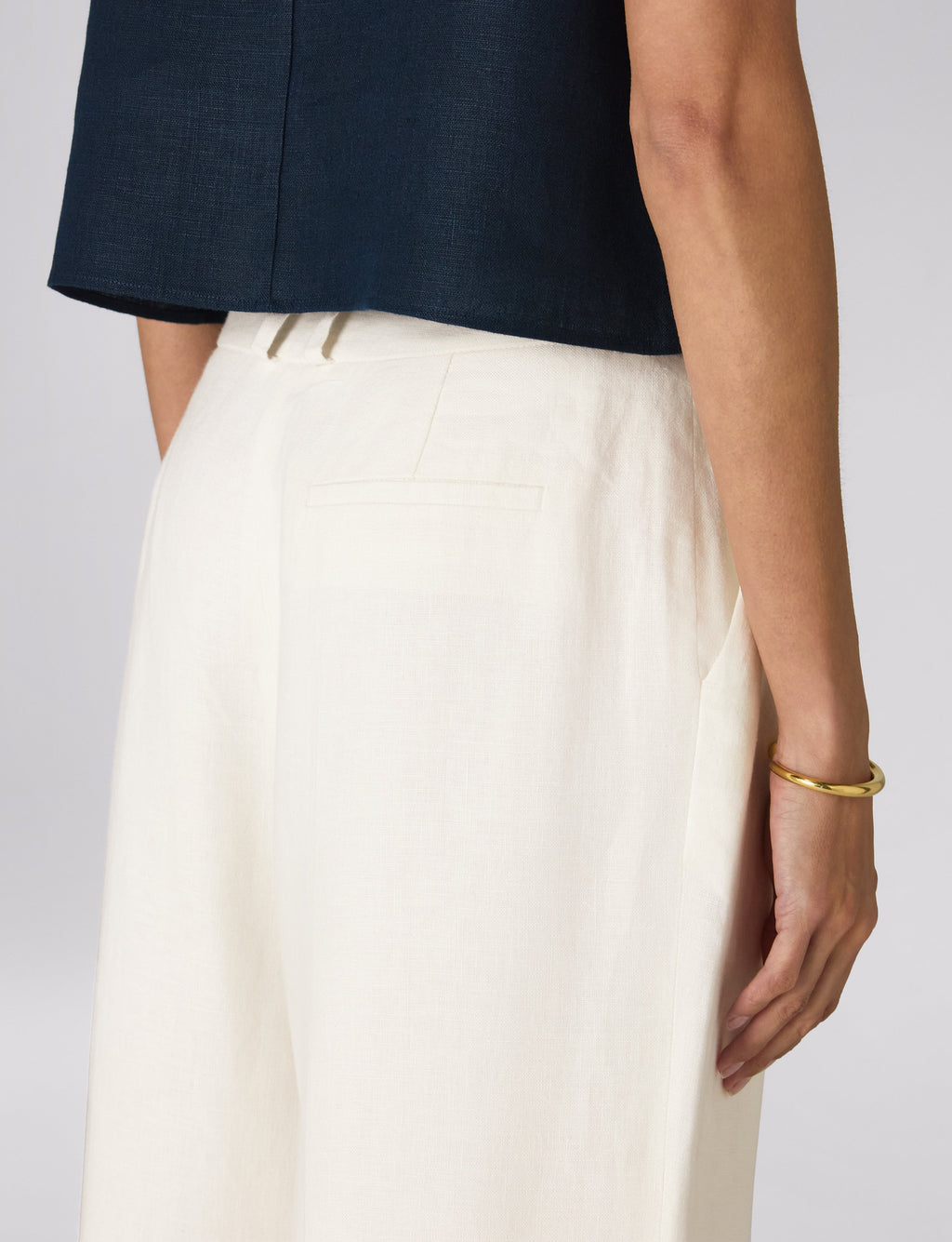 Rampling Trouser: Linen, Ivory