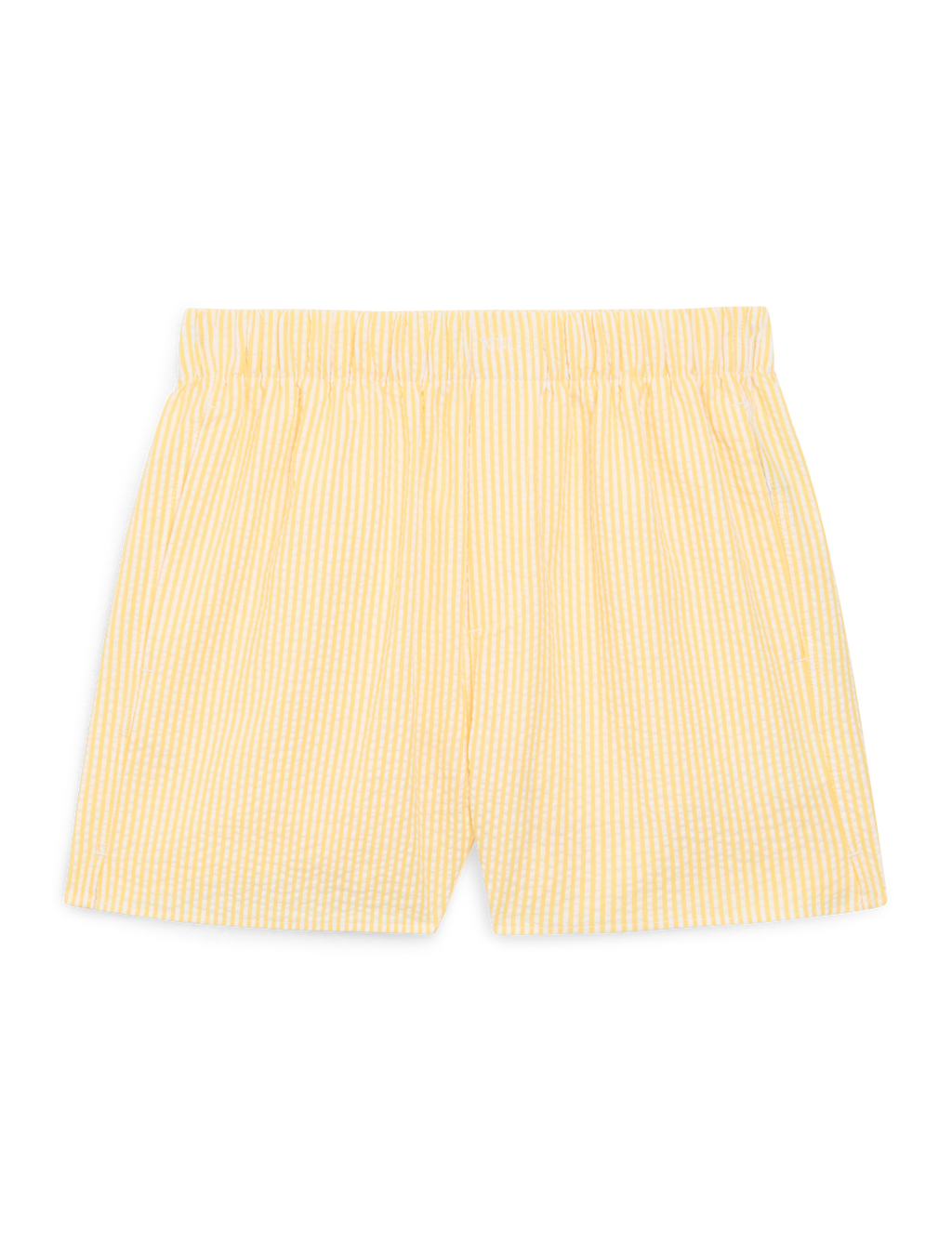 The Set: Seersucker Yellow Stripe Shirt & Boxer Shorts