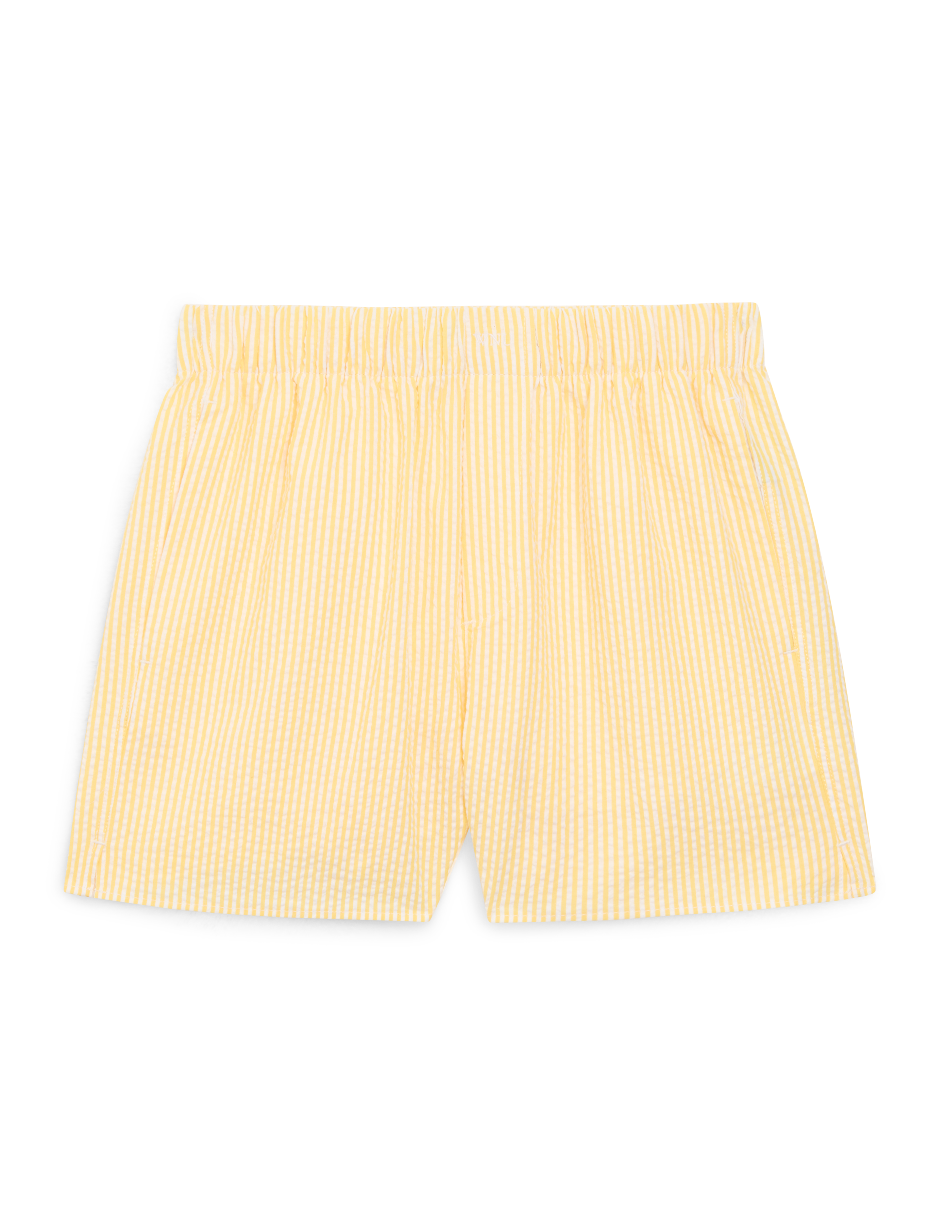 The Set: Seersucker Yellow Stripe Shirt & Boxer Shorts
