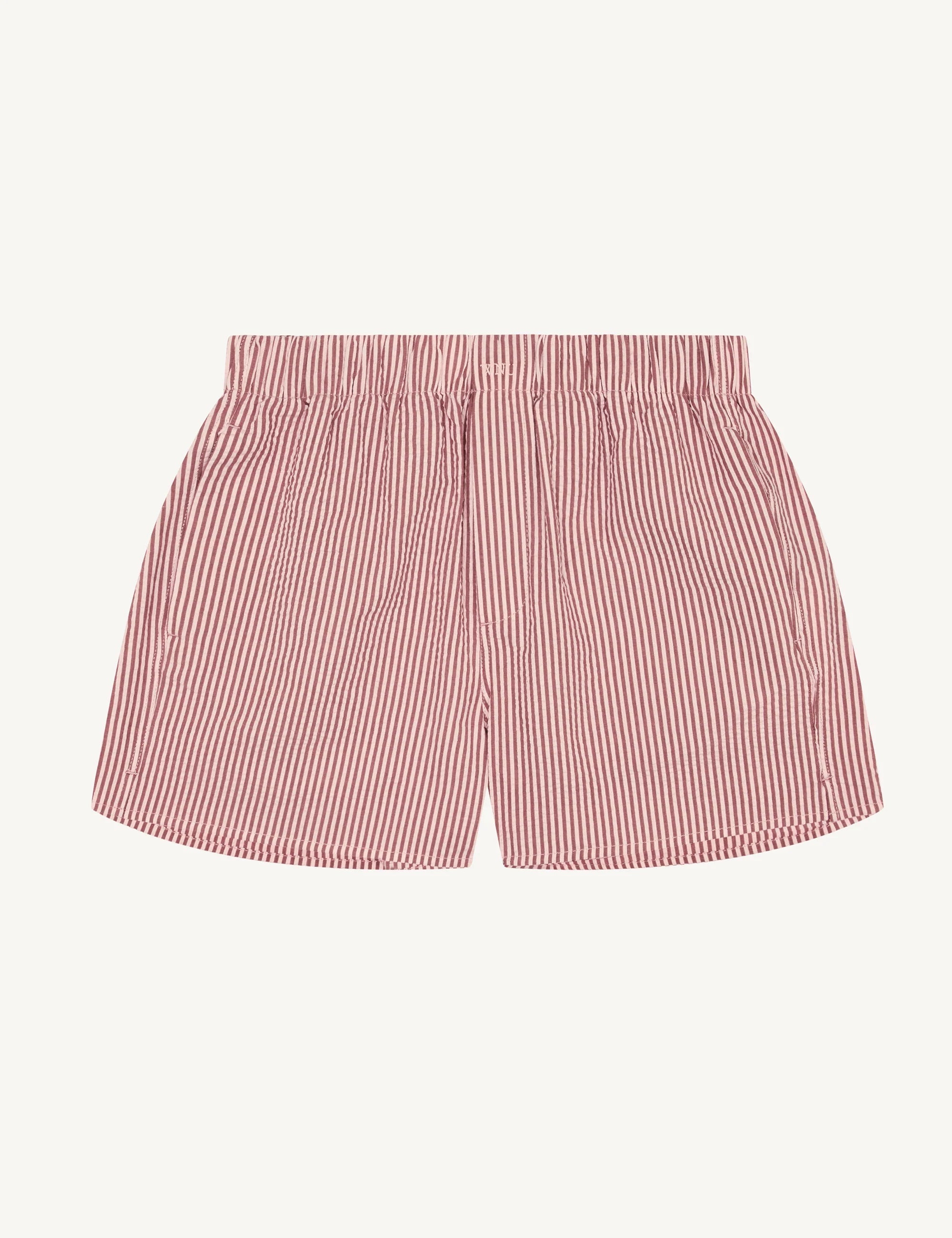 The Set: Seersucker Pink Patchwork Shirt & Pink and Berry Stripe Boxer