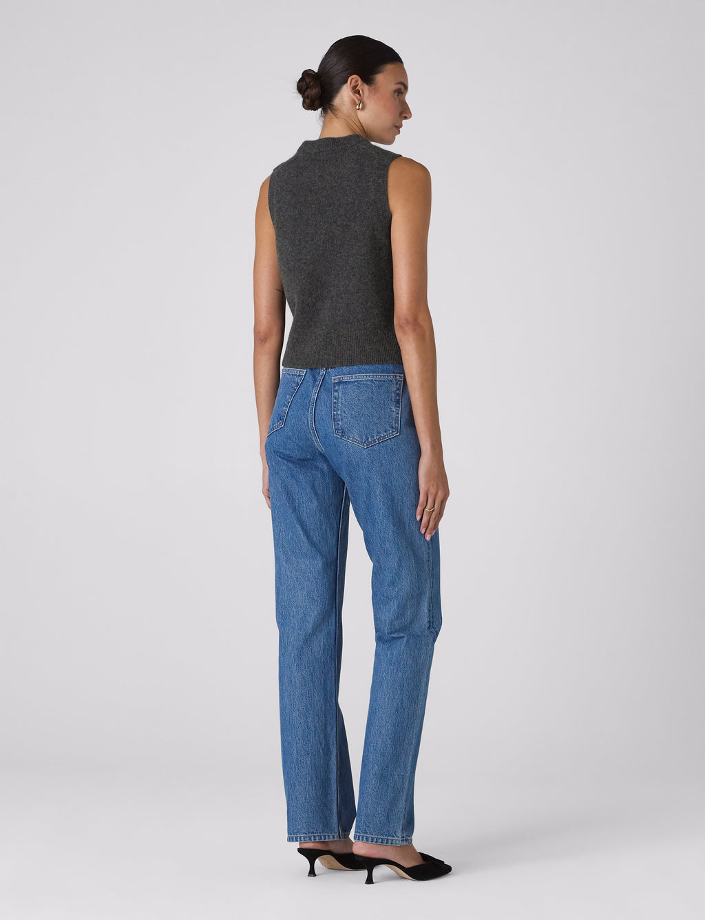 Skye Vest: Yak Wool, Dark Grey Melange